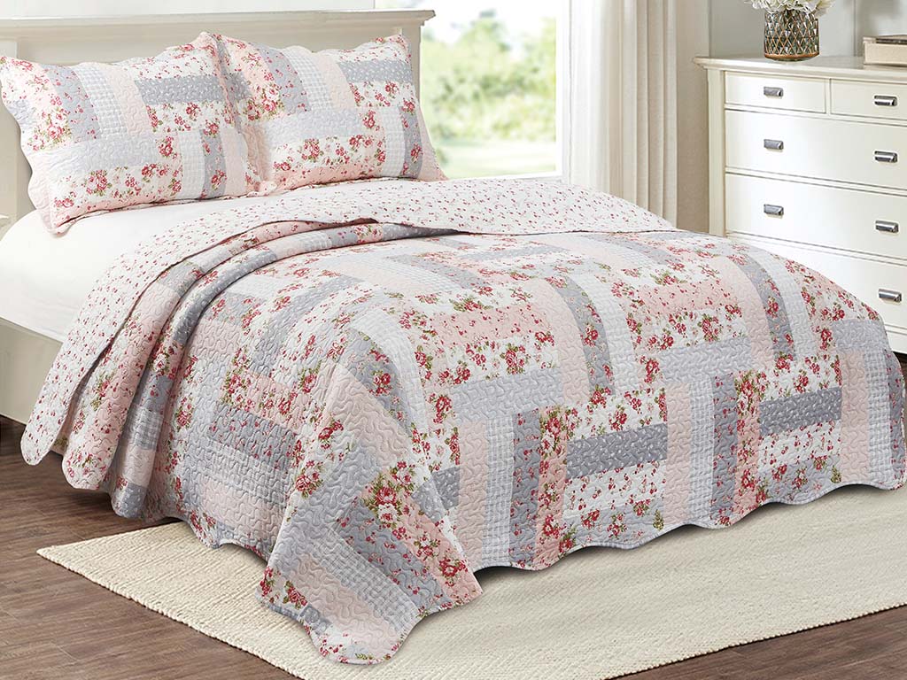 Lençol estampado Patchwork Cama Queen 04 peças Delicada e Elegante -  Casinha de Luxo